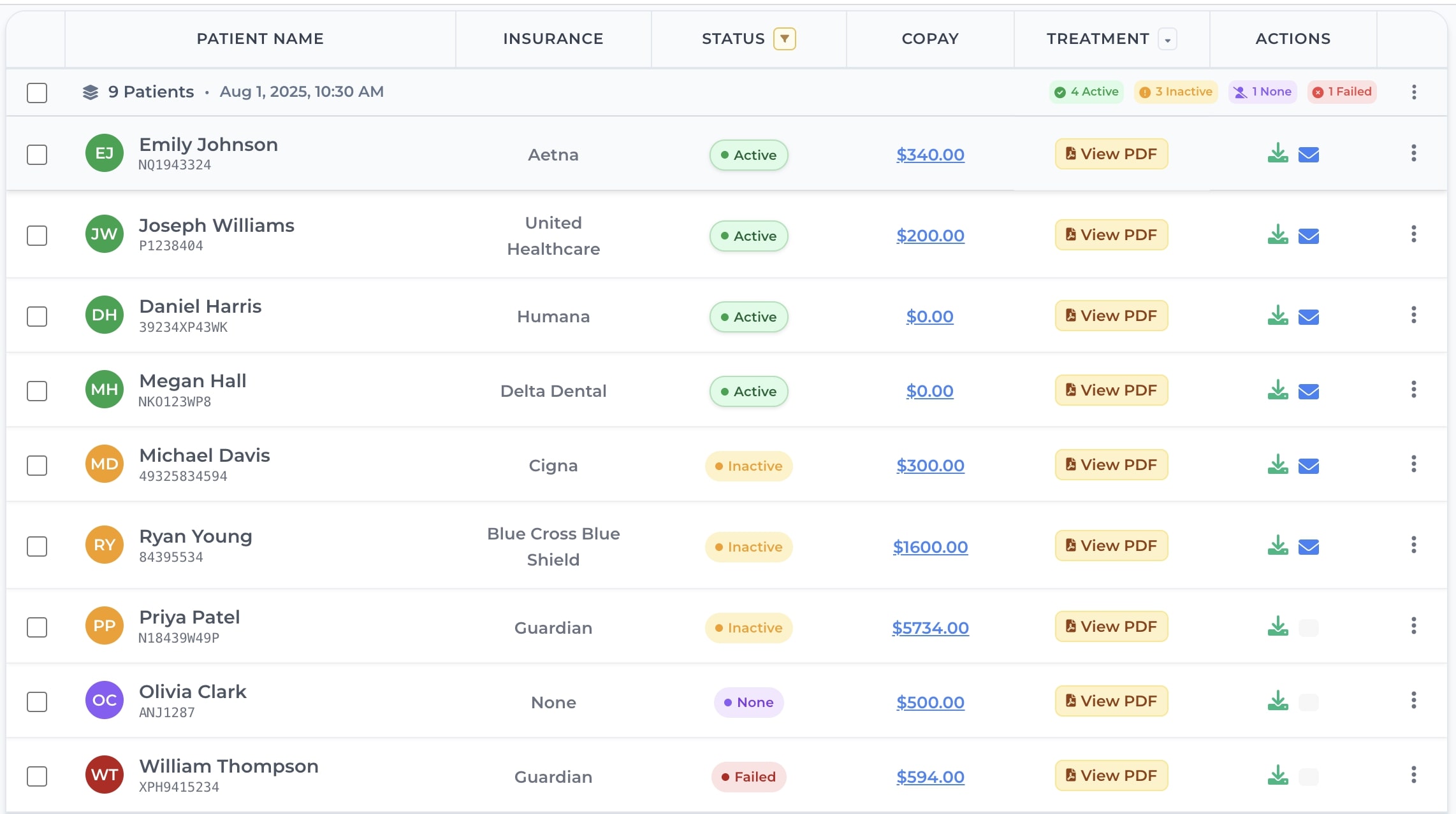 Openbook Dashboard - Dental Insurance Verification Software