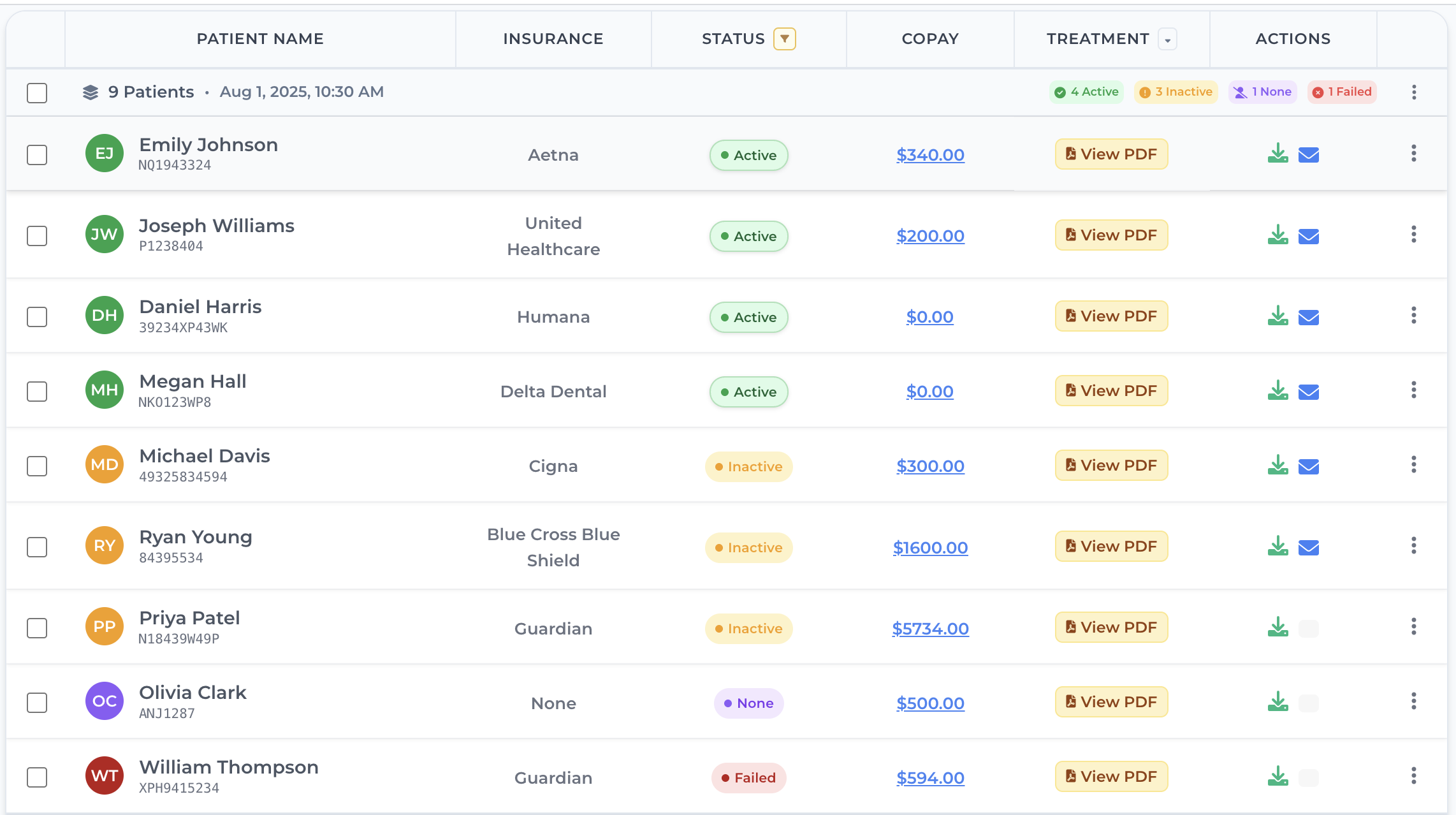 Openbook Dashboard - Dental Insurance Verification Software